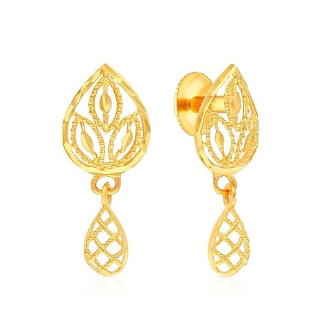 Malabar Gold & Diamonds 22k Yellow Gold Earrings for Women